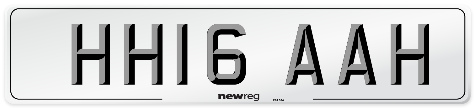 HH16 AAH Number Plate from New Reg